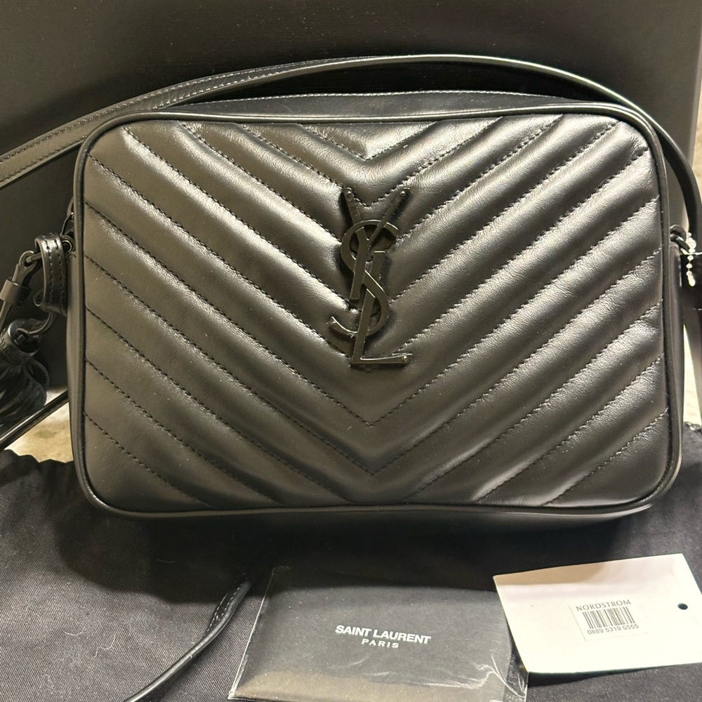 Saint Laurent Lou Lou Medium YSL Camera Bag with Pocket in Quilted Leather - Picture 3 of 15